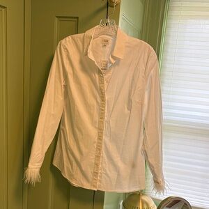 J. Crew White Collared Shirt